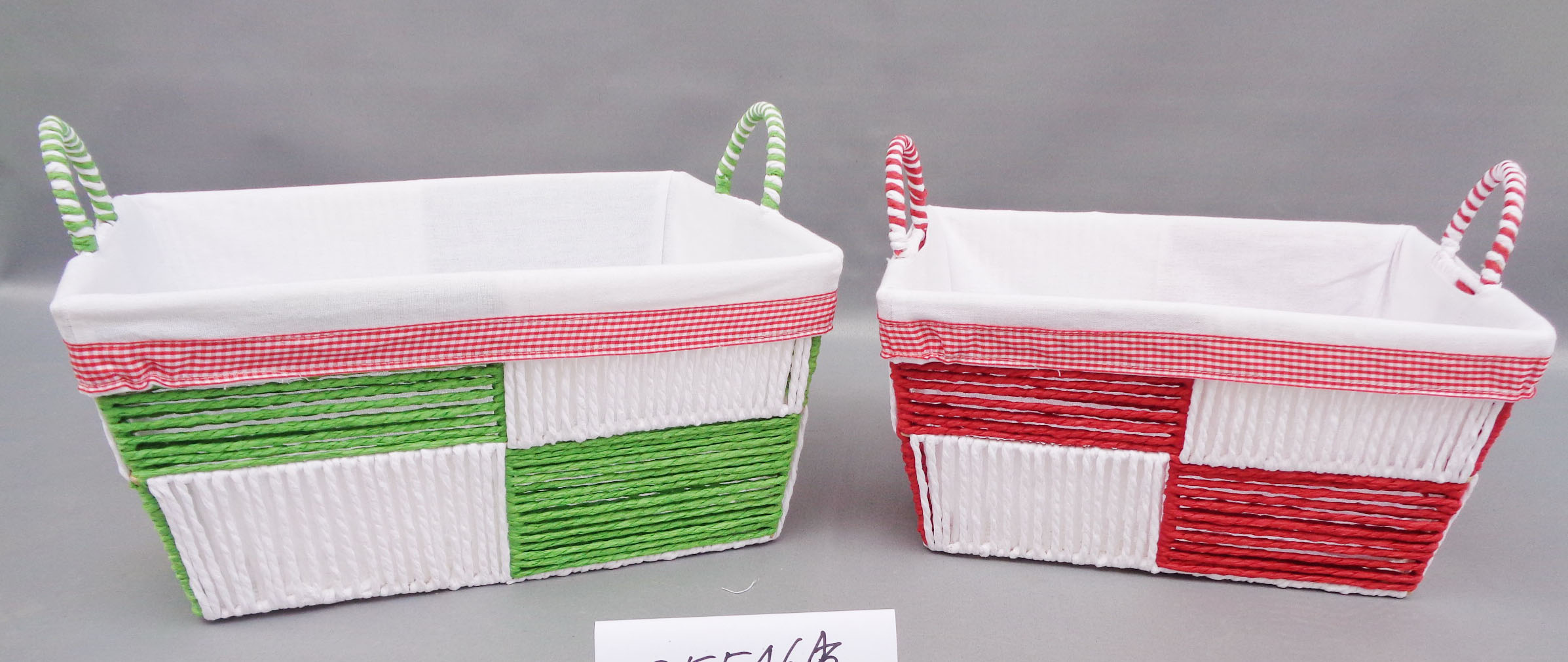 Paper Rope Weave Storage Basket Set of 2
