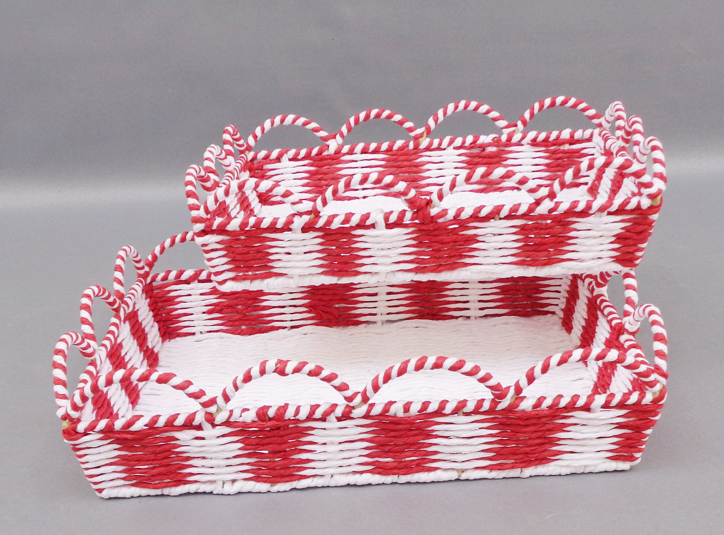 Paper Rope Basket with Iron Frame