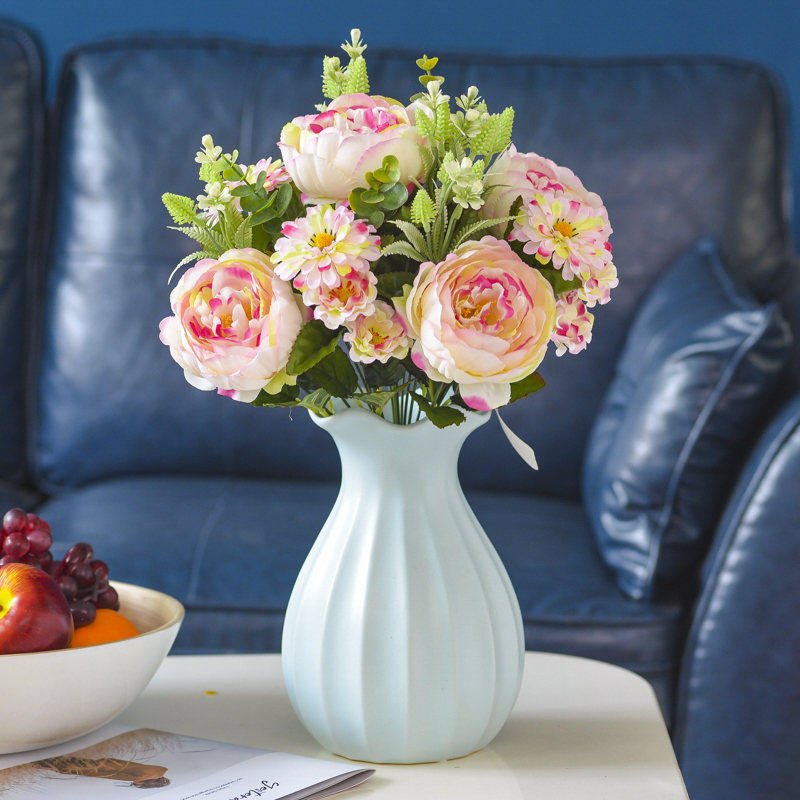 Fabric Peony Bush with 18 Stems