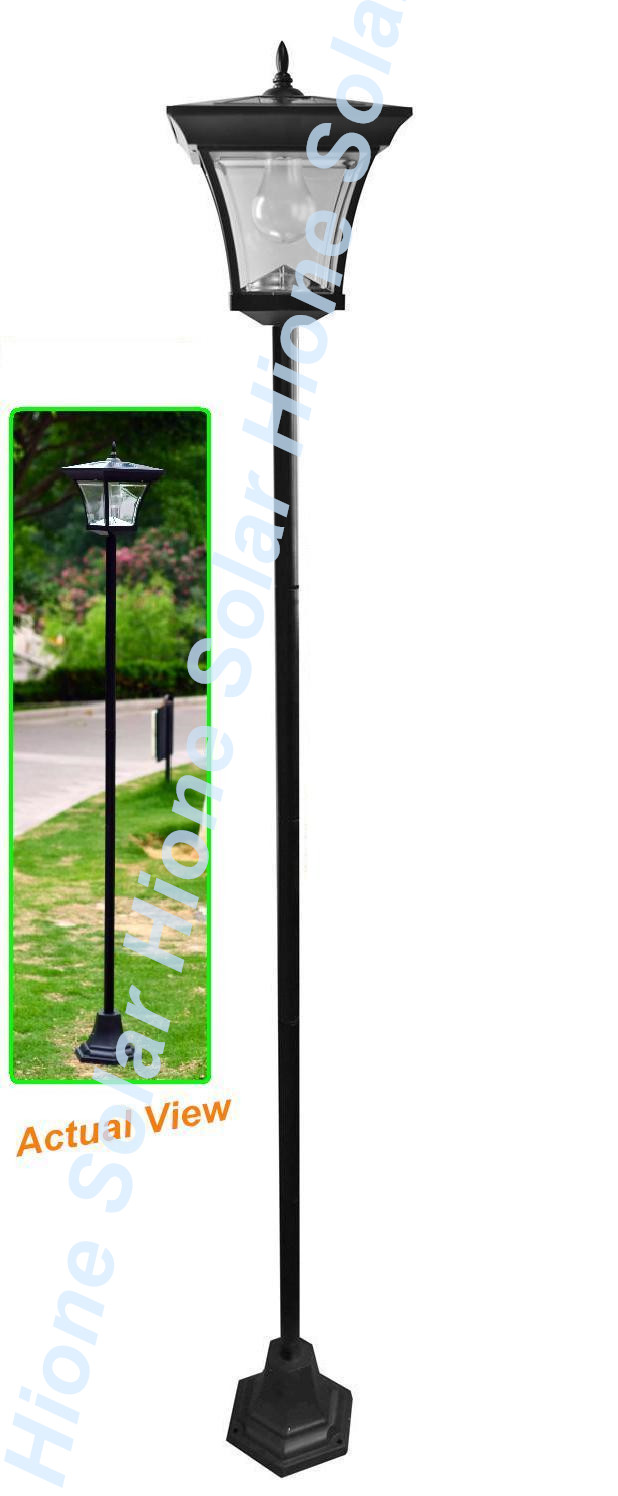 Single Head Solar Outdoor Garden Post Lamp