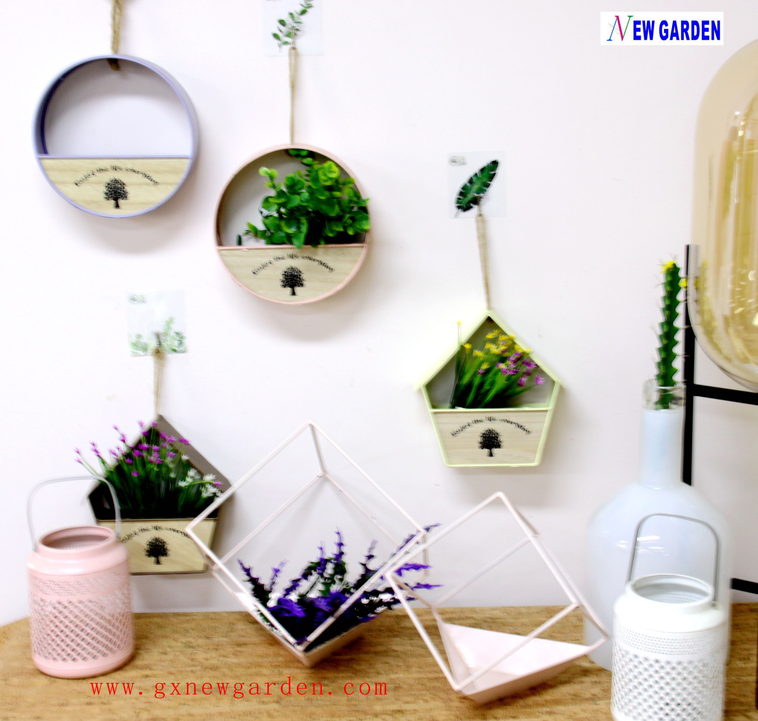 Zinc Flower Hanging Planter