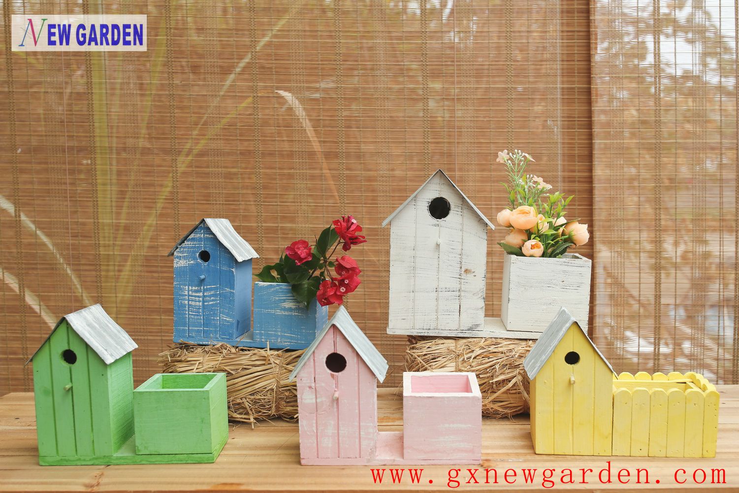 Wooden Flower Pot House