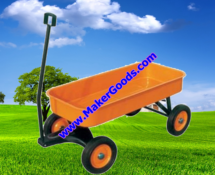 Garden Spreader Cart with Tool Storage