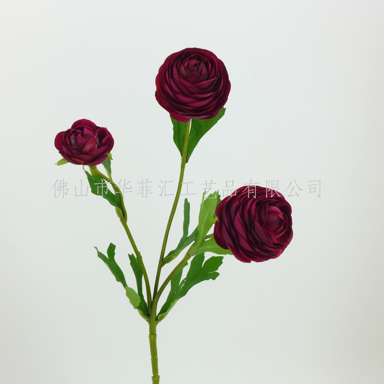 42cm Ranunculus Flowers Triple Stem