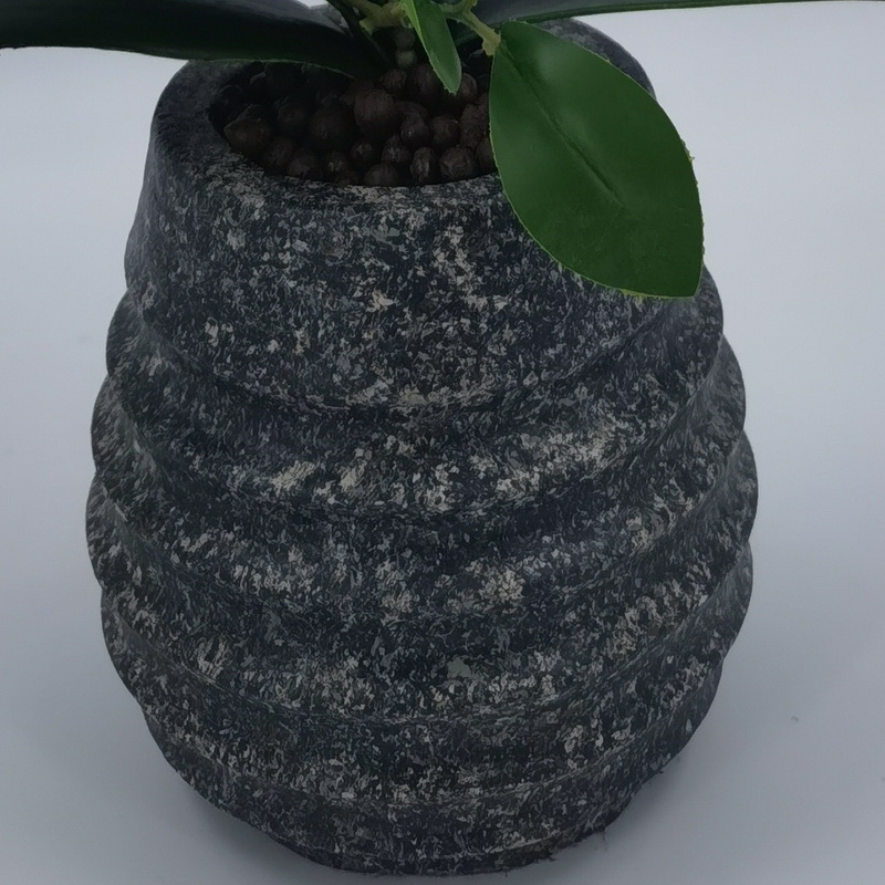 Phalaenopsis Artificial Flower in Concrete Pot