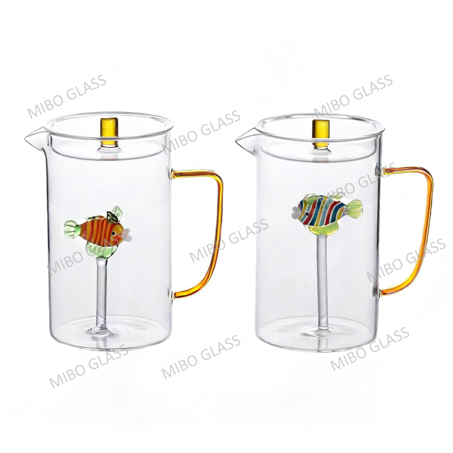 Single Wall Glass Coffee Cup with Saucer