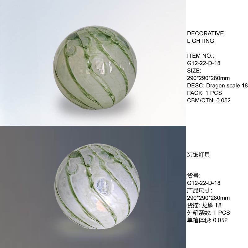 Art Color Glass Handmade Table Lamp Dragon Scale