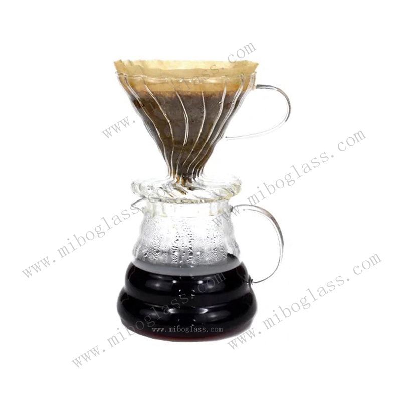 Handmade Borosilicate Glass Coffee Pot with Filter