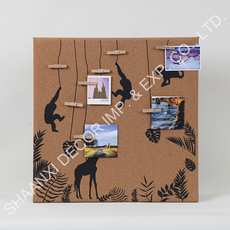 Cork bulletin board with MDF frame