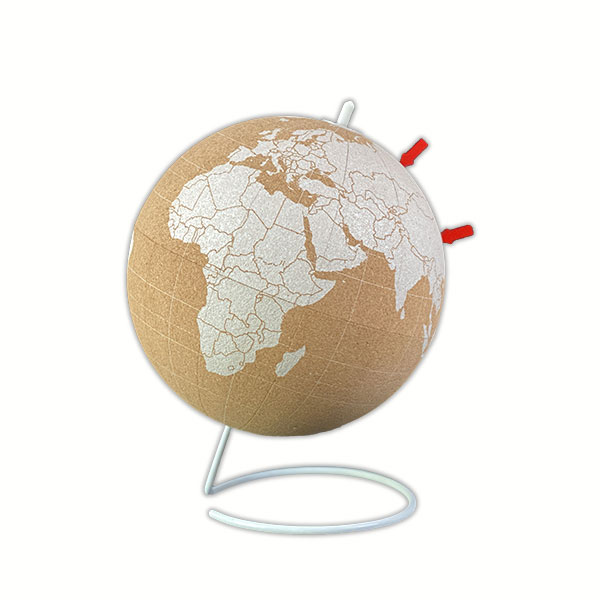 Cork Globe for Travel Memories and Adventure Planning