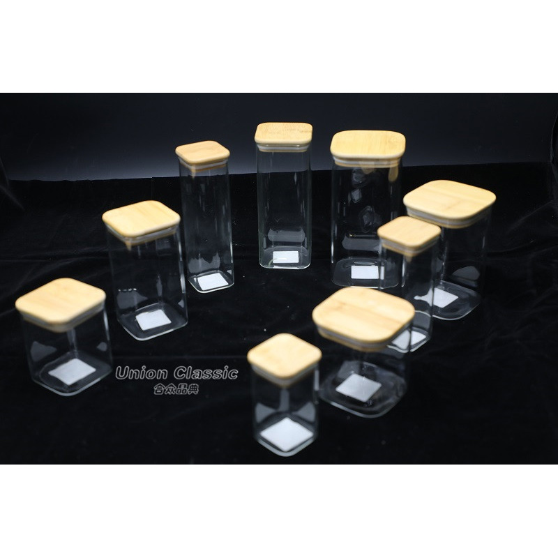 Borosilicate Glass Canister with Bamboo Lid