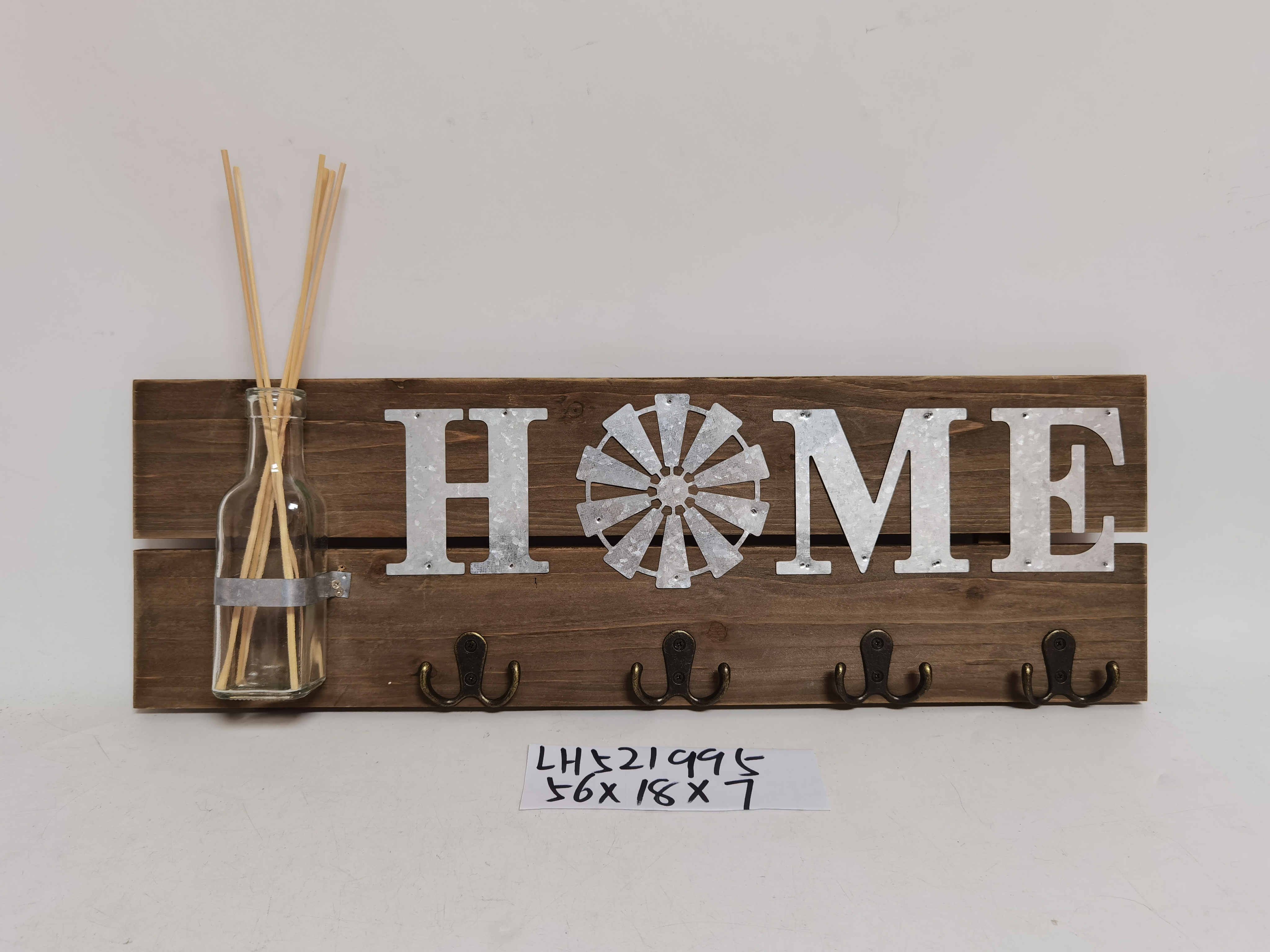 Wooden letter wall hanging hook
