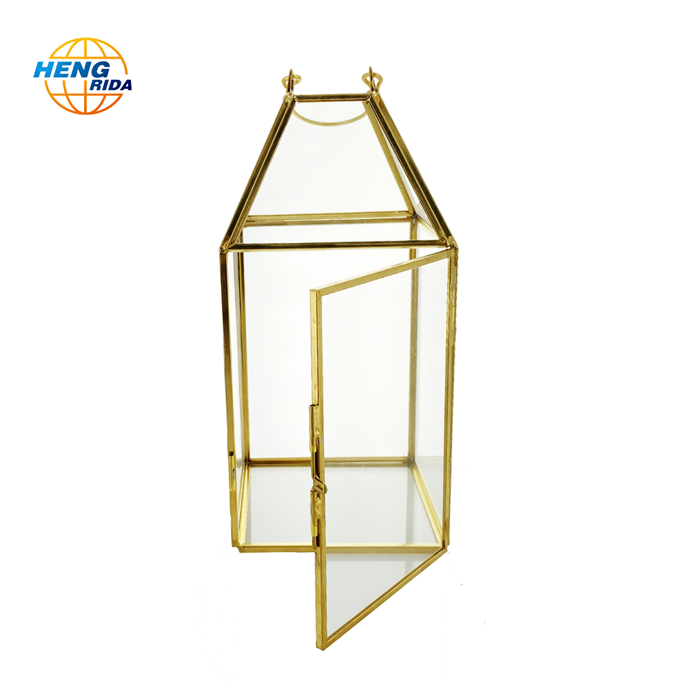 Copper Polyhedron Glass Geometric Terrarium