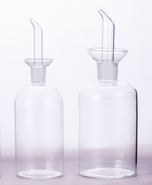 Heat Resistant Square Glass Oil and Vinegar Bottle