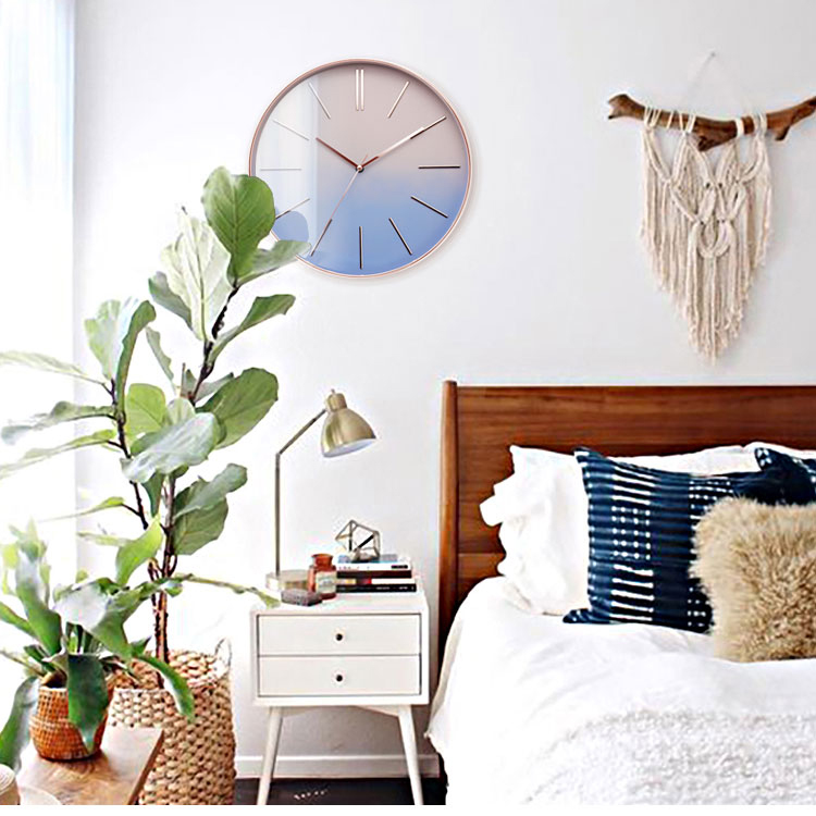 14 Inch Wall Clock with Color Gradient Dial
