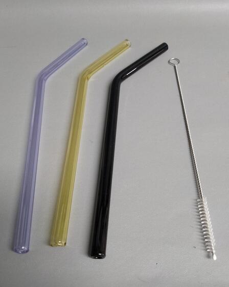 Colored Borosilicate Glass Straw for Home Use