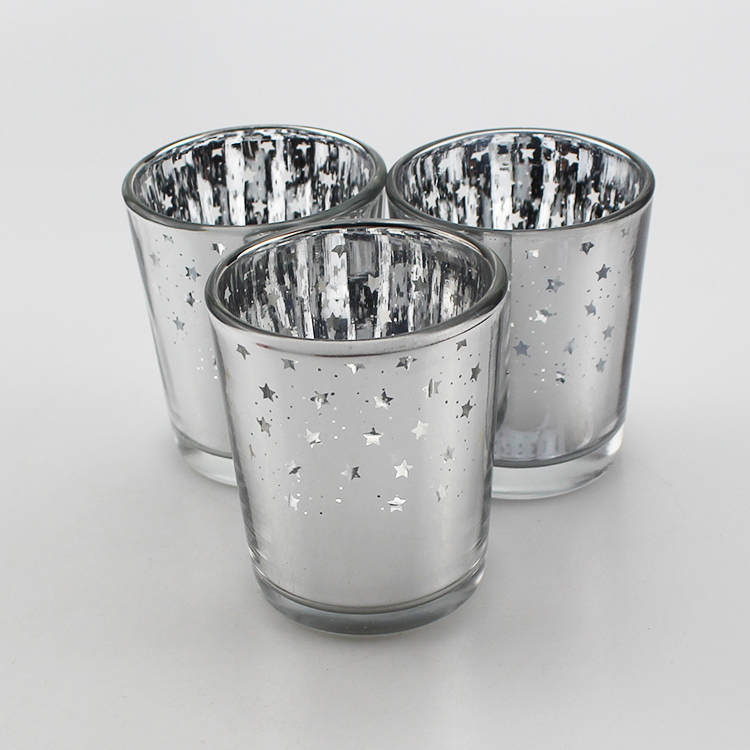 Gold Candle Jars Glass Candle Holder