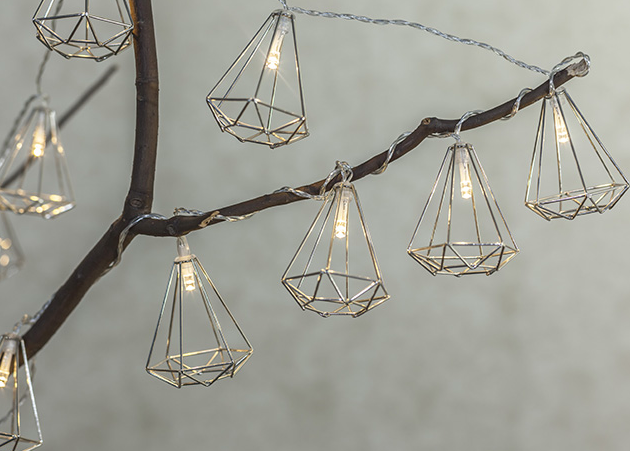 Metal Diamond Light Chain 10LED