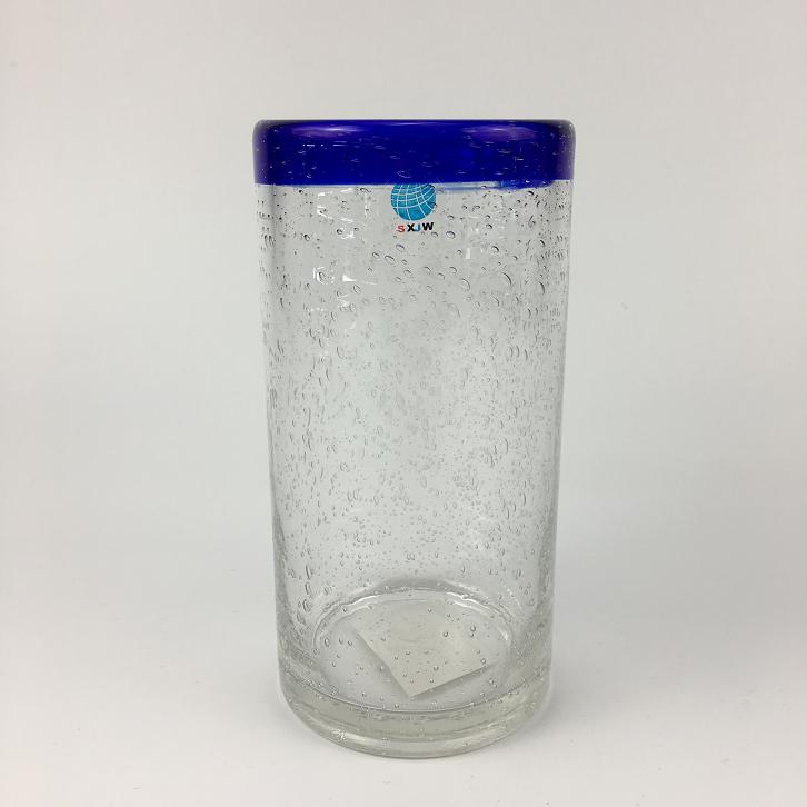 Open Mouth Water Jugs and Wine Goblets with Blue Rim