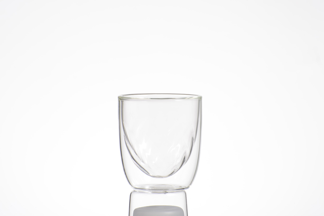 Glass Double Coffee Cup