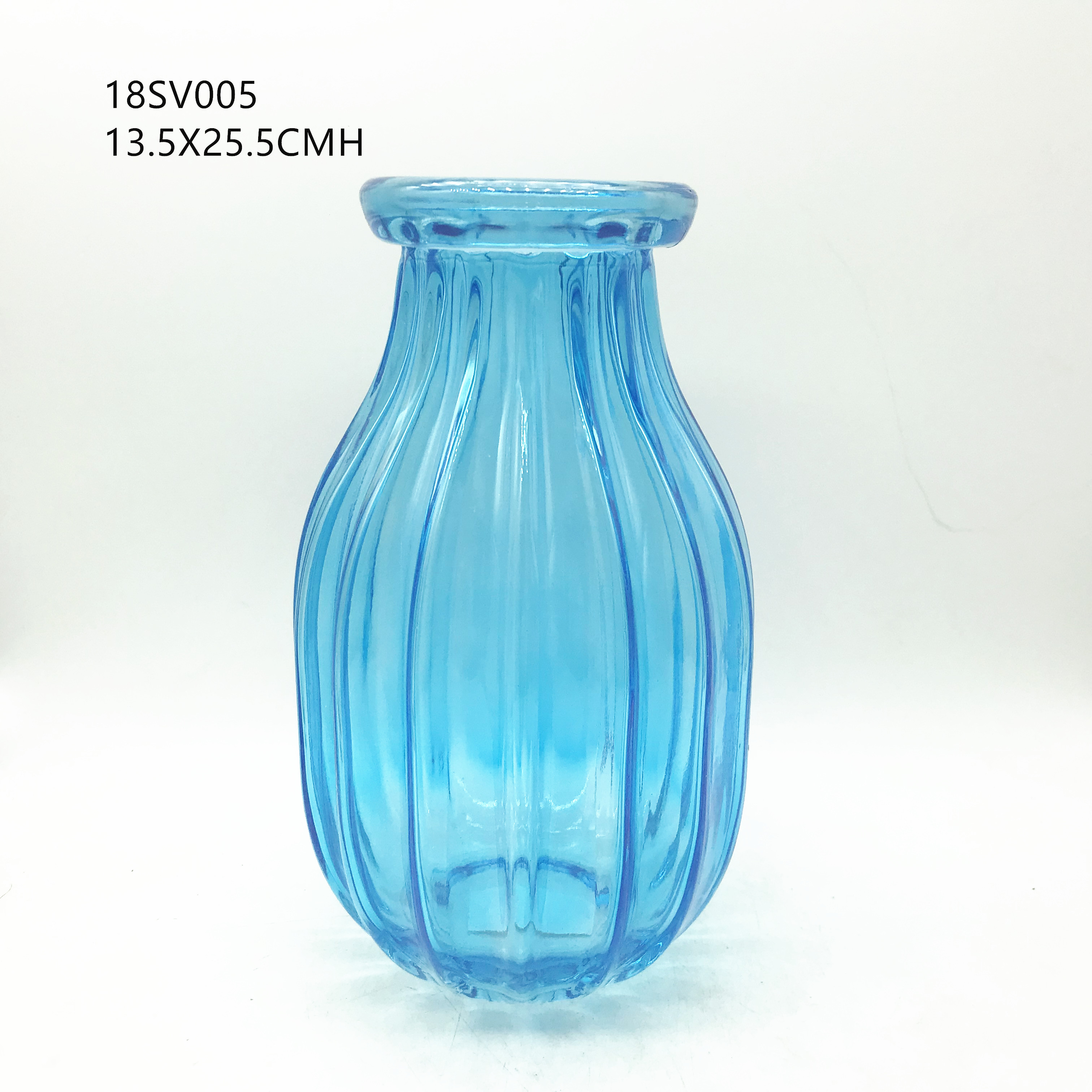 Colored Transparent Glass Flower Vase