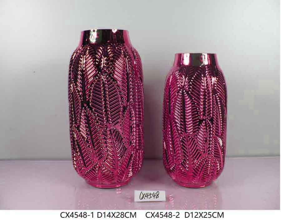 Glass Electroplate Vase