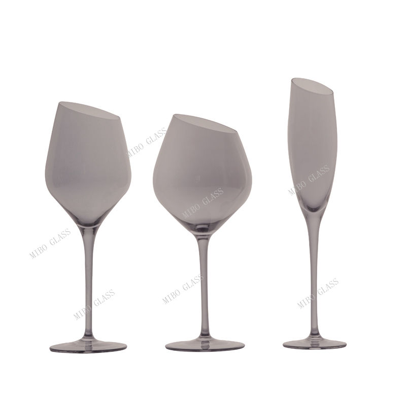 Handmade Long Stem Red Wine Glass Set