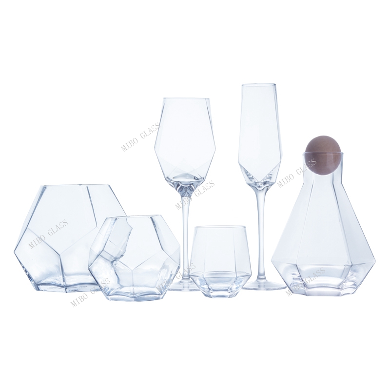 Handmade Long Stem Red Wine Glass Set