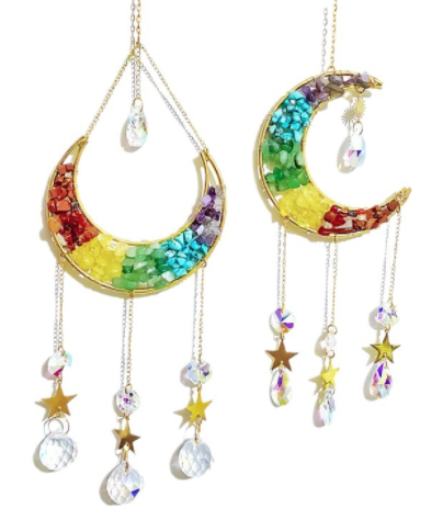 Crystal Suncatcher Chakra Moon