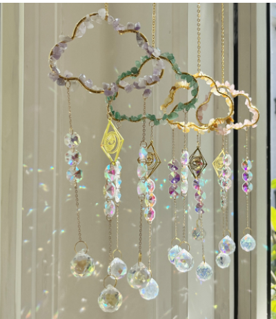 Amethyst Cloud Crystal Suncatcher