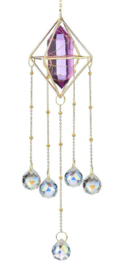 Crystal Suncatcher AB Finished Crystal Point Diamond Bicone