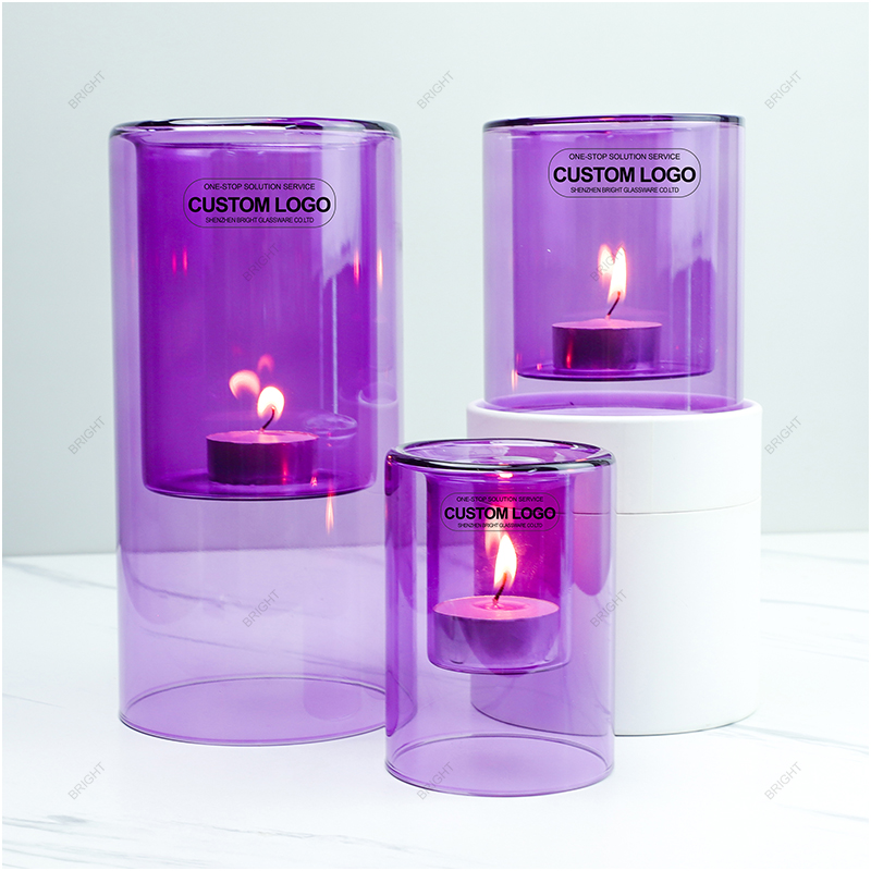 Luxury Double Wall Borosilicate Glass Candle Jar