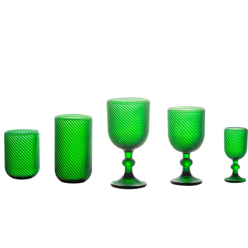 Handmade Long Stem Red Wine Glass Set