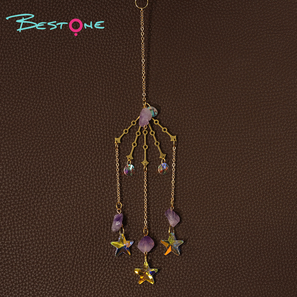 Amethyst Sun Catcher Triangulated Pyramid