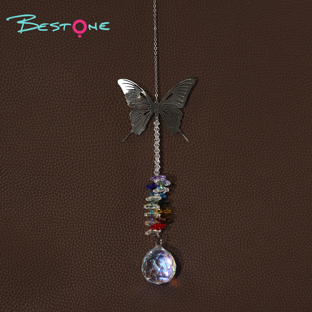 Sun Catcher Butterfly with Colored Glass Beads