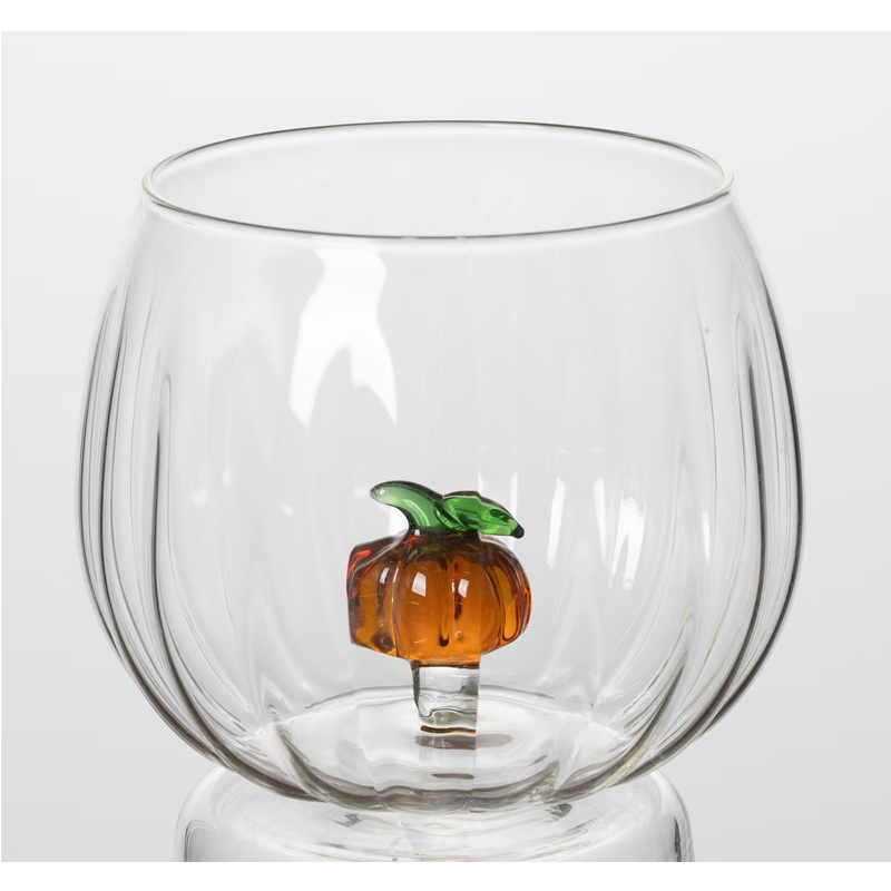Single Wall Glass Coffee Cup with Saucer
