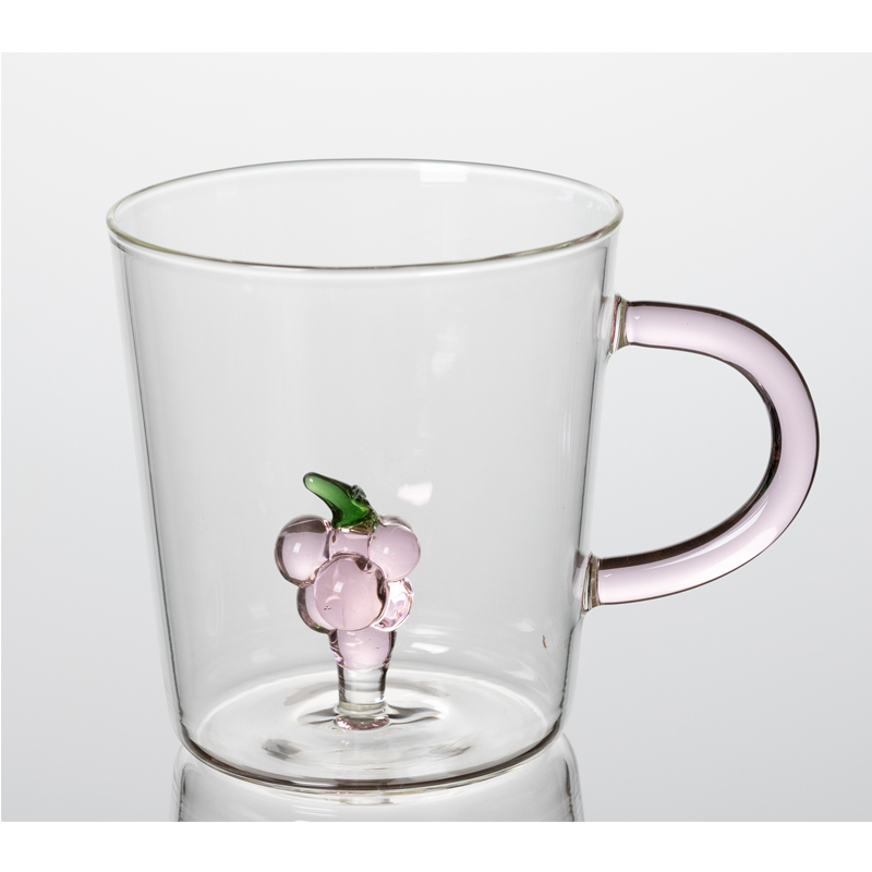 Single Wall Glass Coffee Cup with Saucer