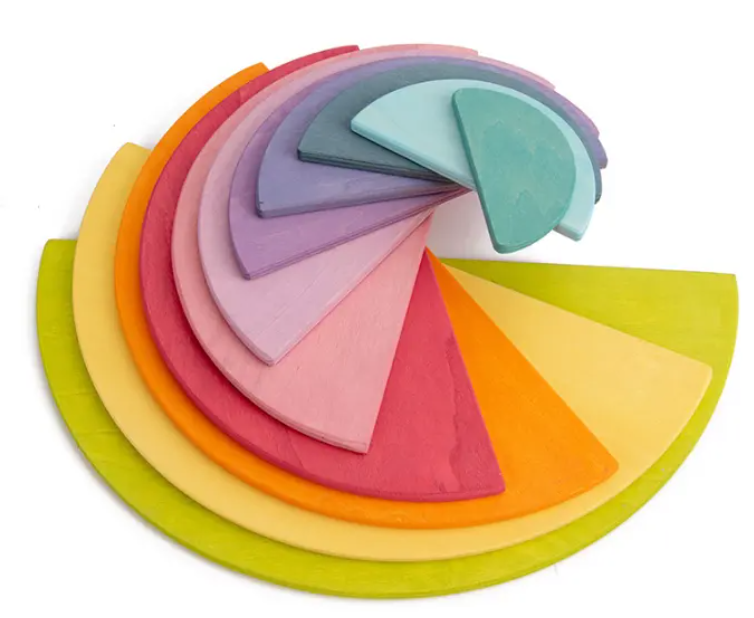 Wooden Rainbow Toy Set