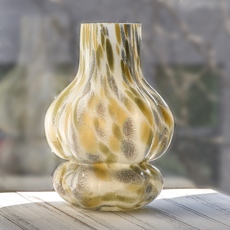 Handmade Mouth-Blown Art Glass Decorative Vases
