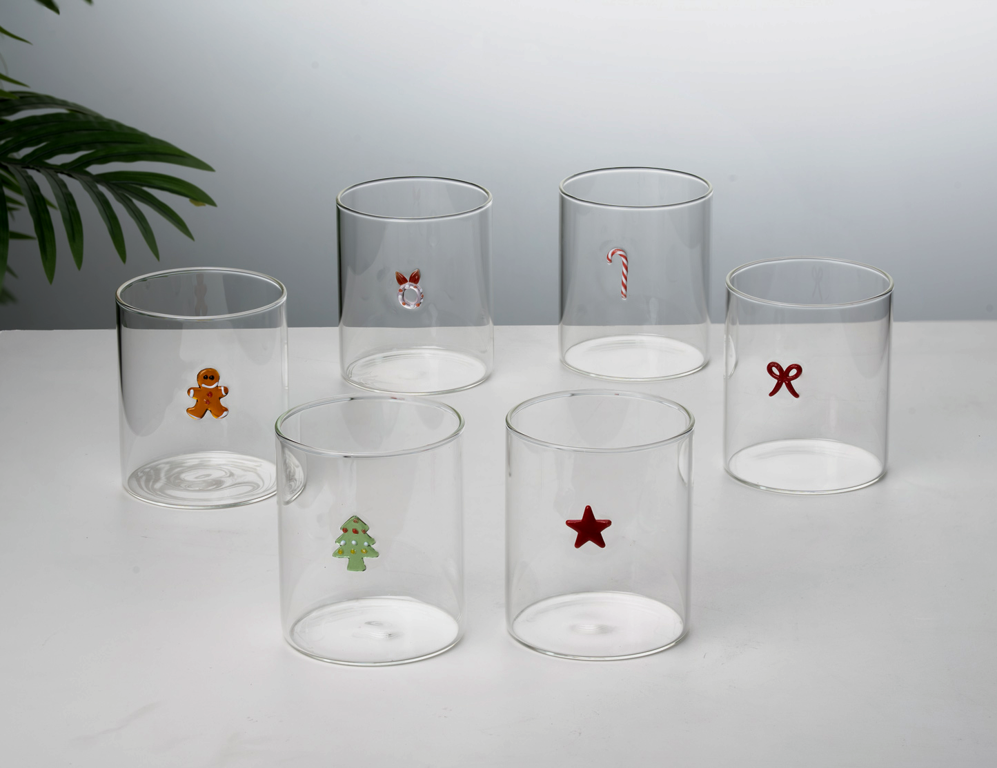 Borosilicate Glass Cup with Surface Accessories