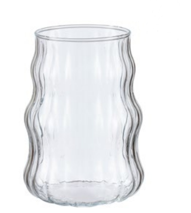 Ribbed Drinking Glass