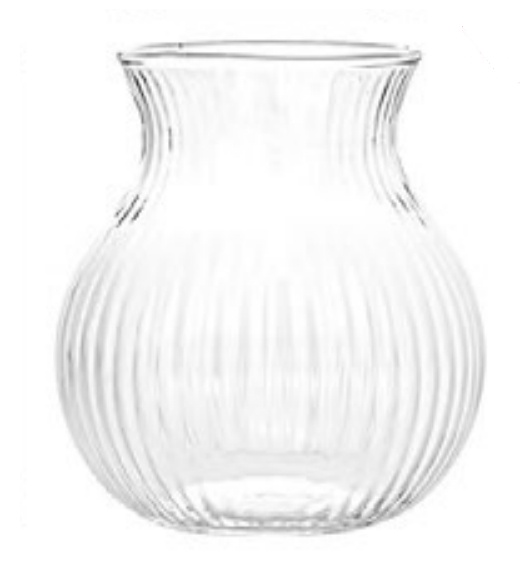Ribbed Drinking Glass