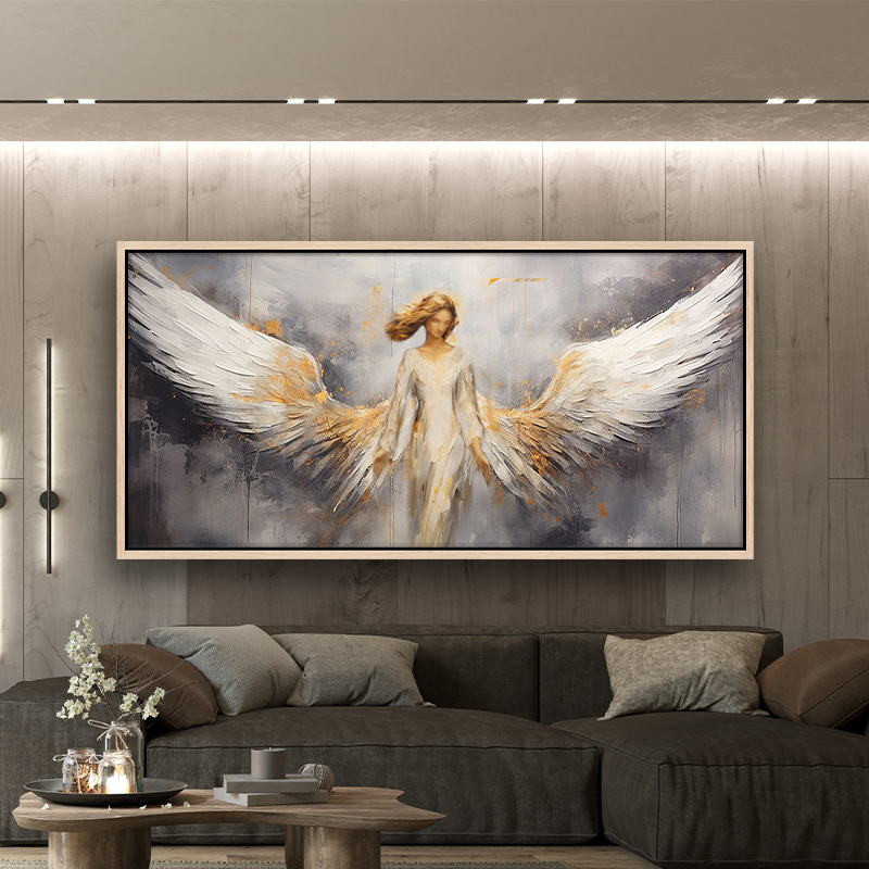 Grain Pattern Abstract Framed Wall Art Painting