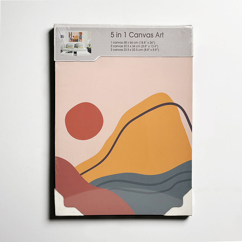 Flora Cream Five-in-One Canvas Art Set