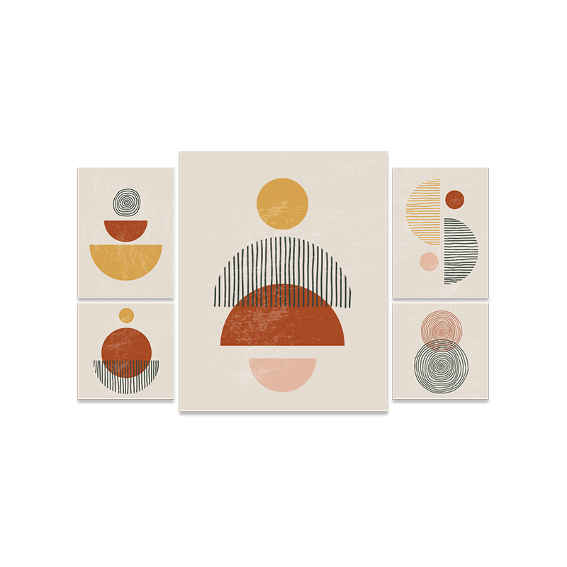 Flora Cream Five-in-One Canvas Art Set