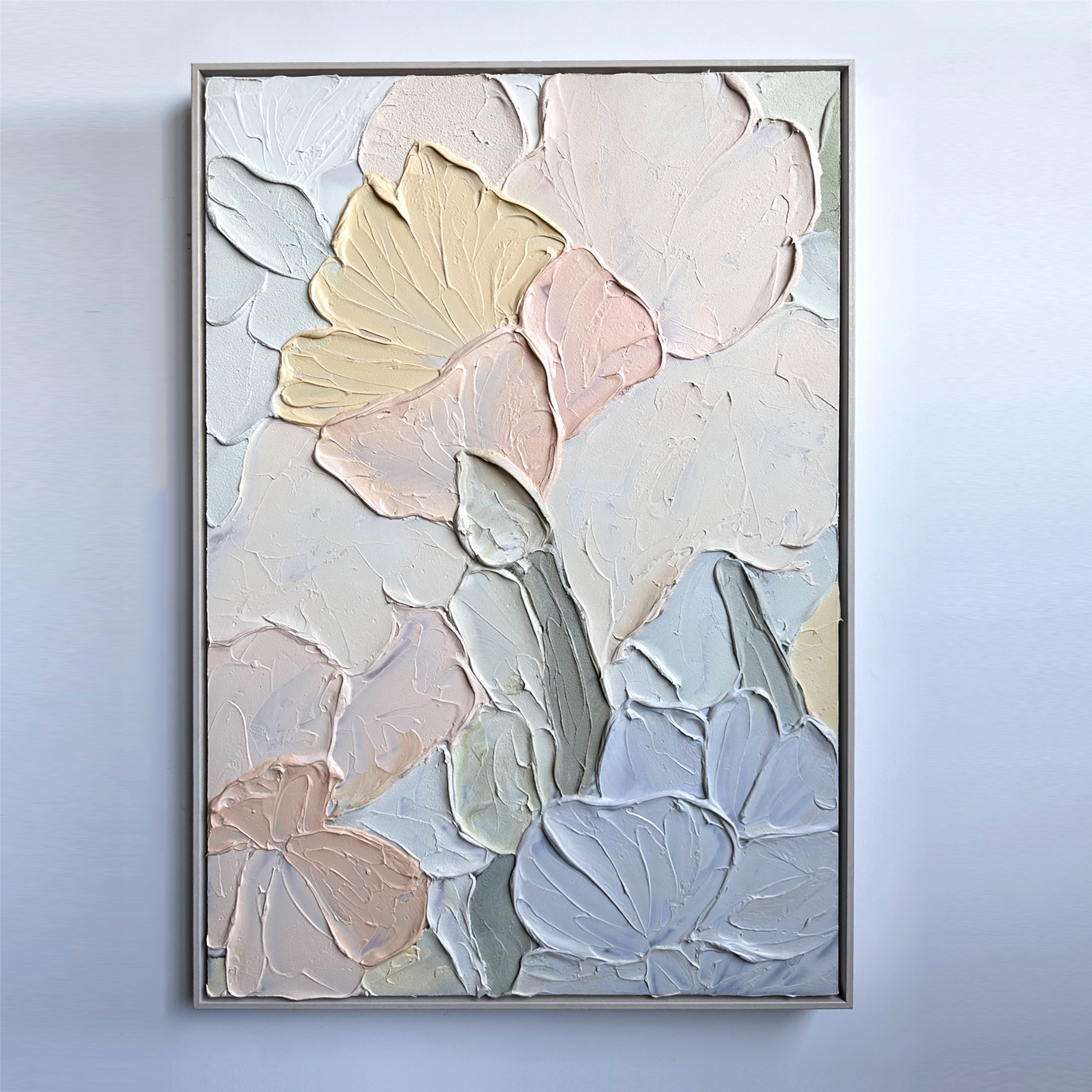 Handpainted Textured Floating Framed Wall Art