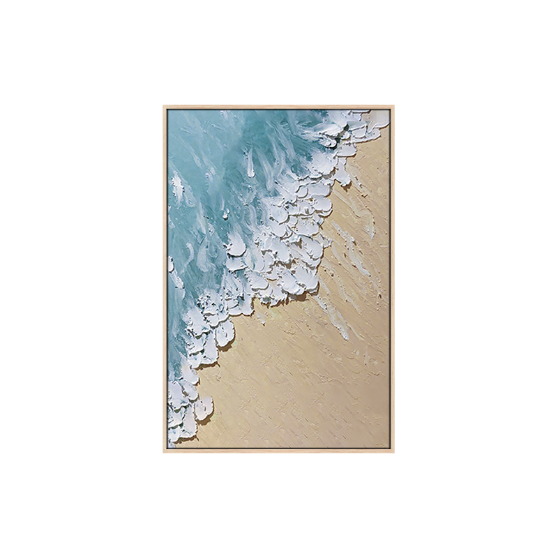 Coastal Texture Hand-Painted Great Wall Framed Canvas Art