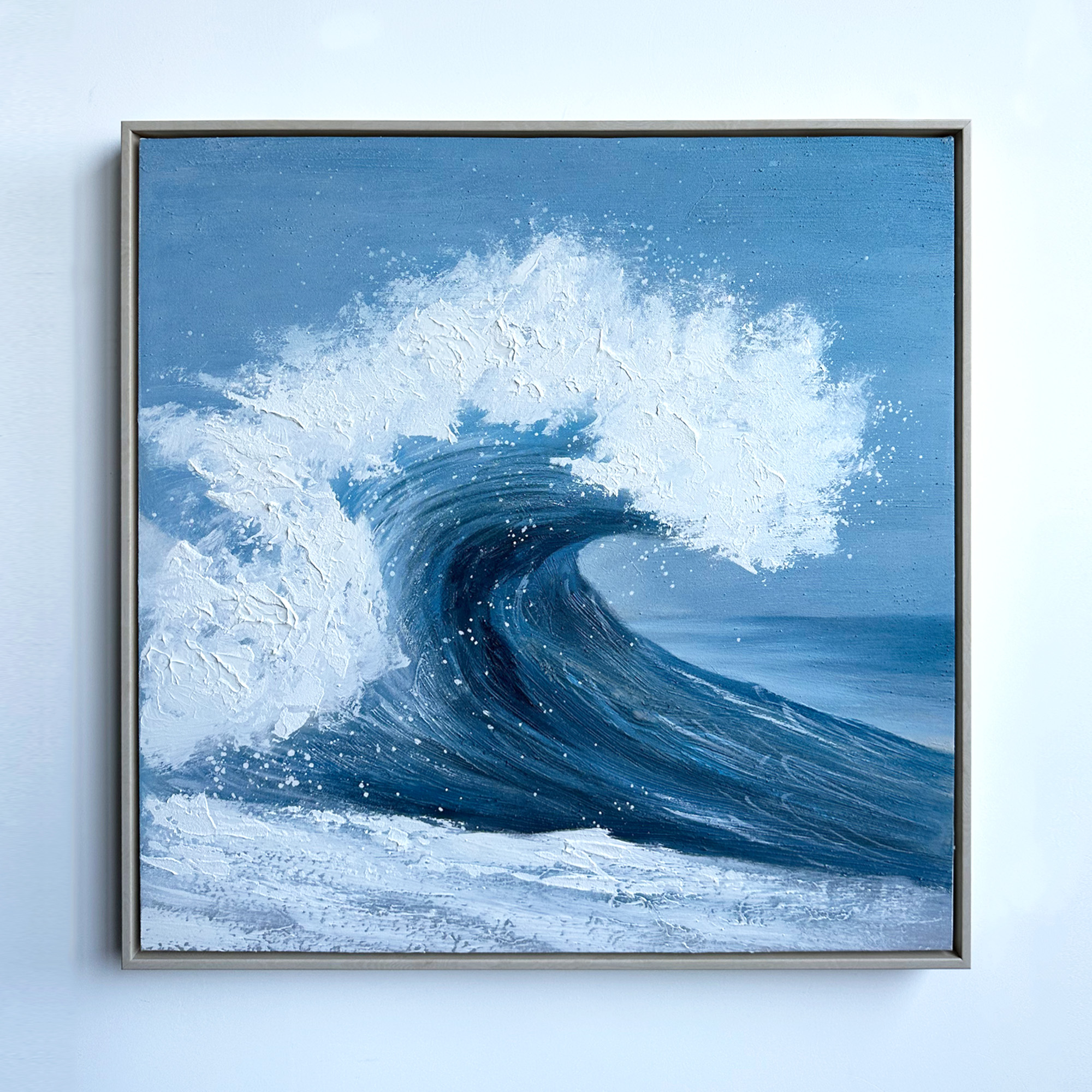 Coastal Texture Handpainted Great Wall Framed Canvas Art