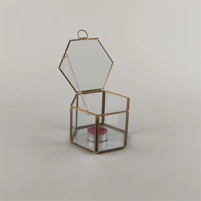Wrought Iron European Glass Candlestick