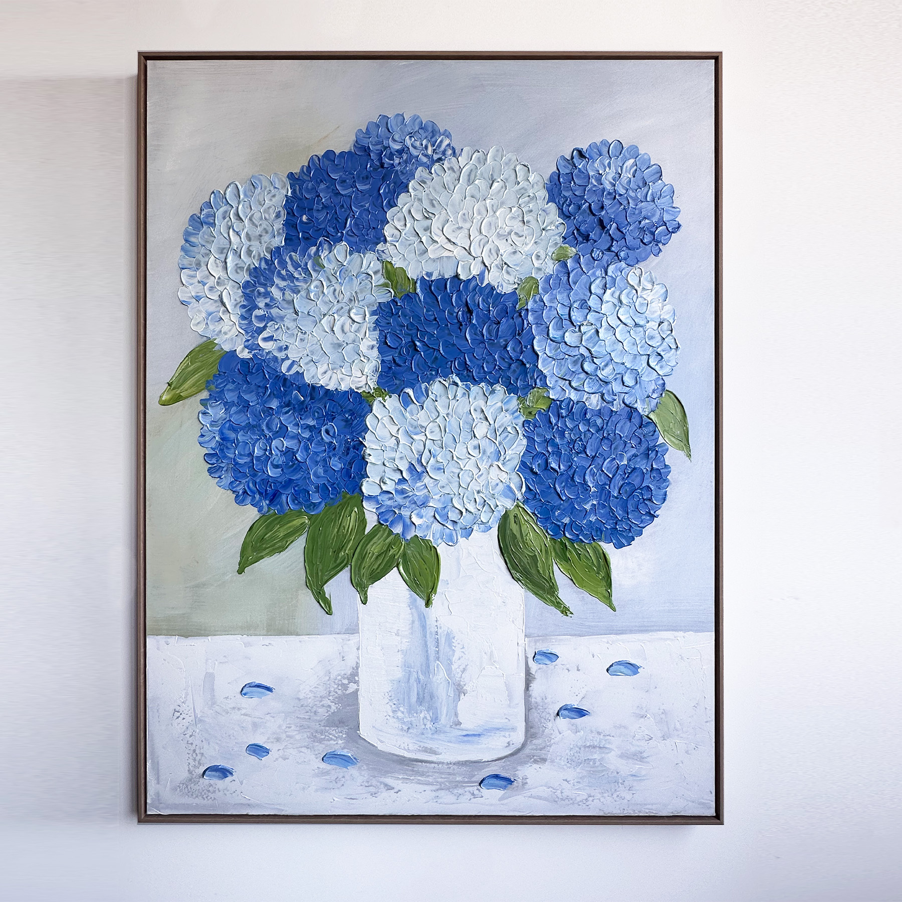 Handpainted Floral Textured Canvas Wall Art